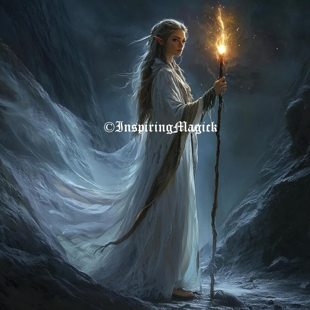 Female Elven Night Witch Spirit Companion | Best Fit Conjuring