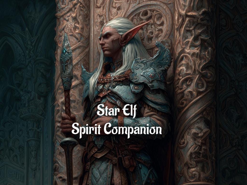 Male Star Elf Spirit Companion | Best Fit Conjuring