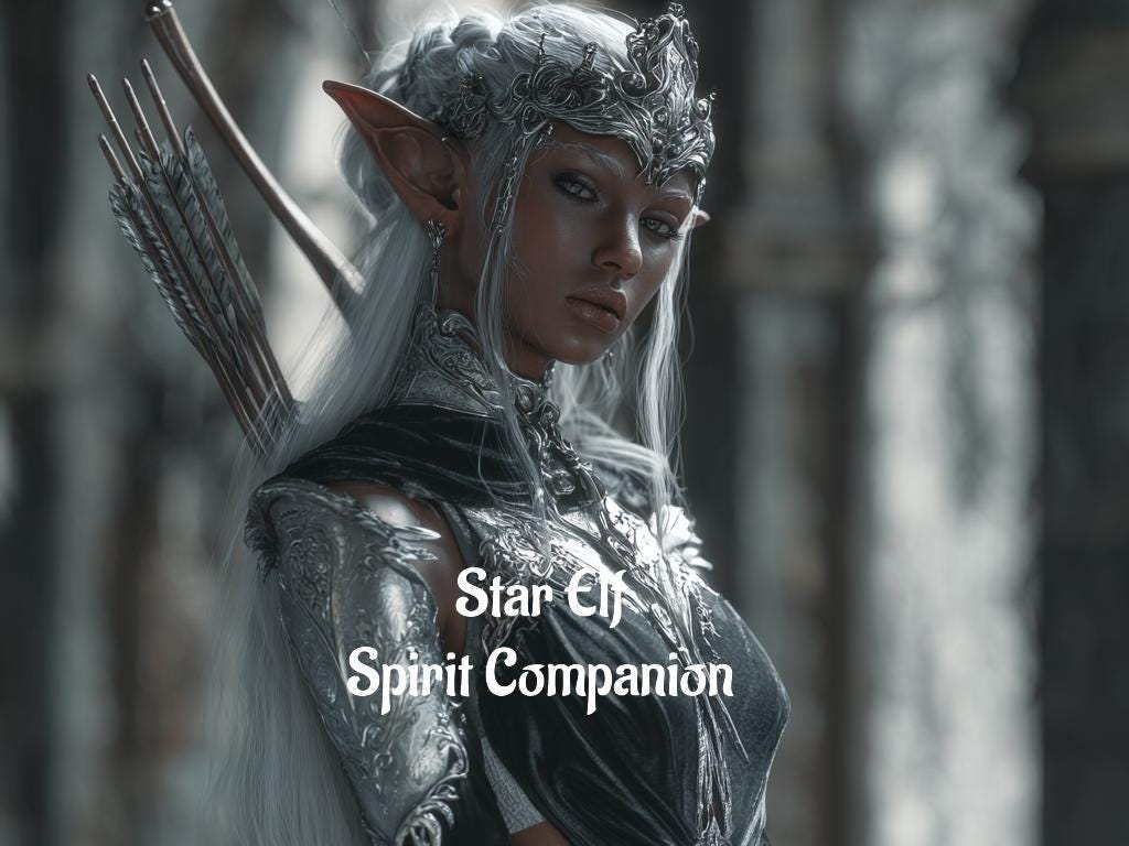 Female Star Elf Warrior Spirit Companion | Best Fit Conjuring