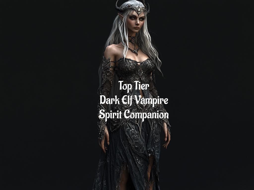 Master Level Dark Elf Vampire Spirit Companion | Best Fit Conjuring