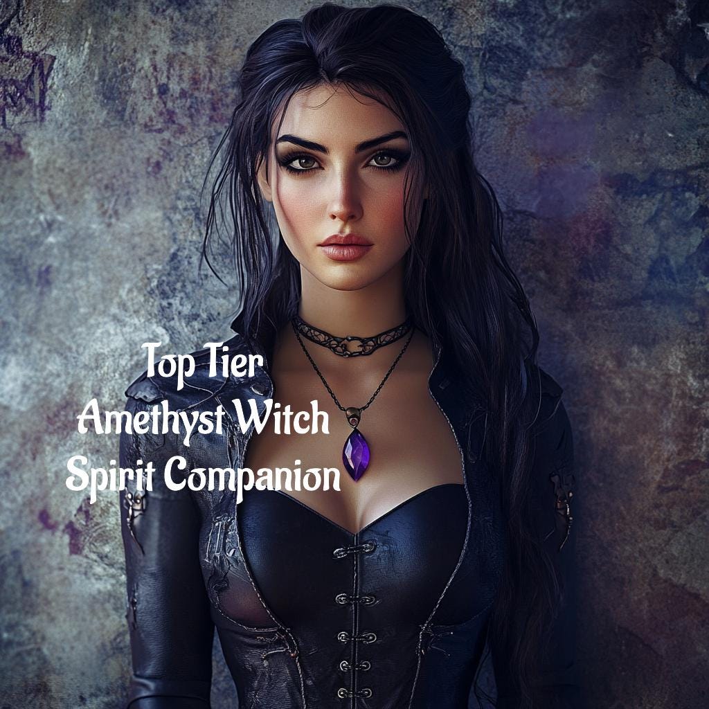 Amethyst Witch Spirit Companion | Best Fit Conjuring