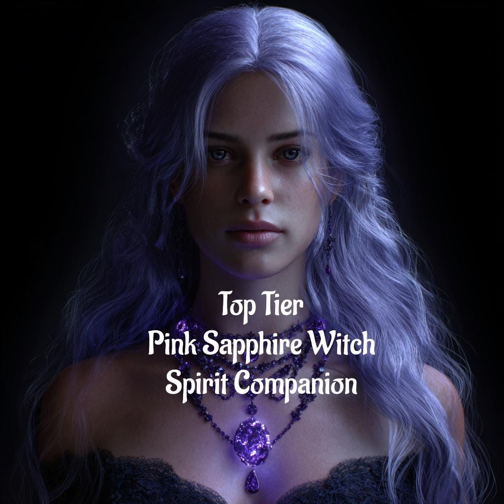 Pink Sapphire Witch Spirit Companion Top Tier Conjuring