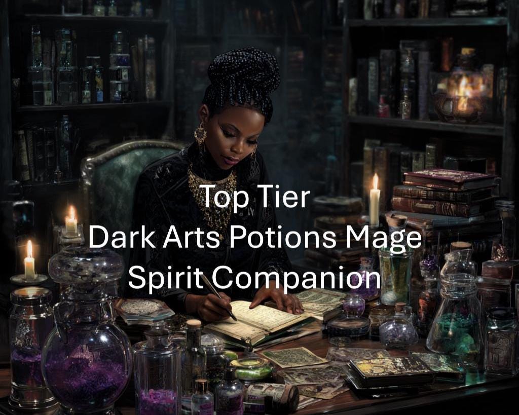 Dark Arts Potions Mage Spirit Companion | Remote Binding