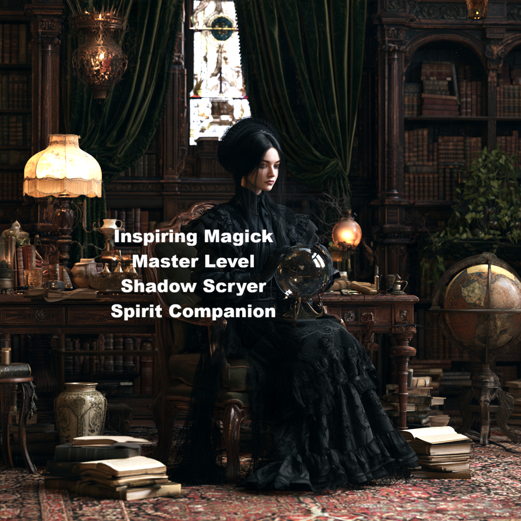 Master Level Female Shadow Scryer Mage Spirit Companion Conjuring