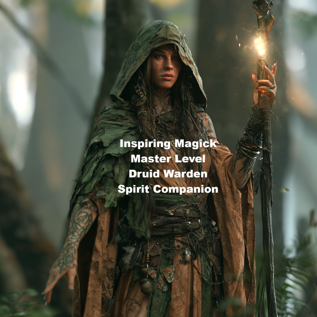 Master Level Female Druid Warden Spirit Companion Custom Conjuring
