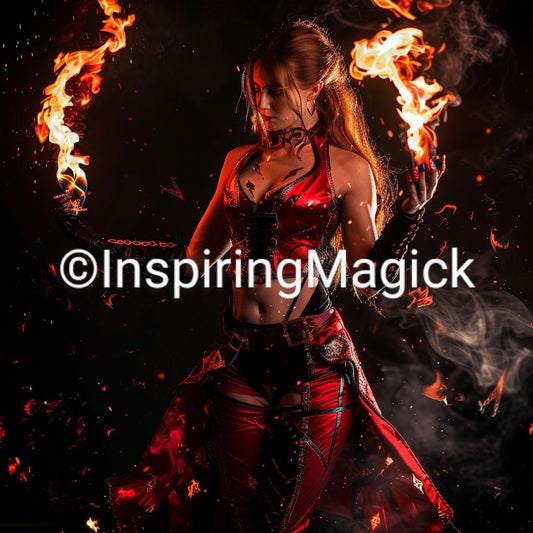 Dark Arts Female Fire Demon Succubus. Custom Conjuring. Protection. Sexy. Wealth. Love. Empowerment