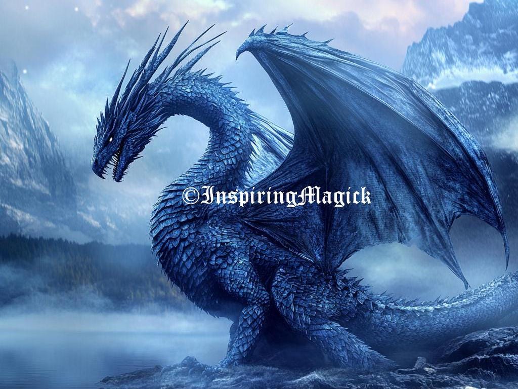 Blue Water Dragon Spirit Companion Conjuring Binding Spirit Guide