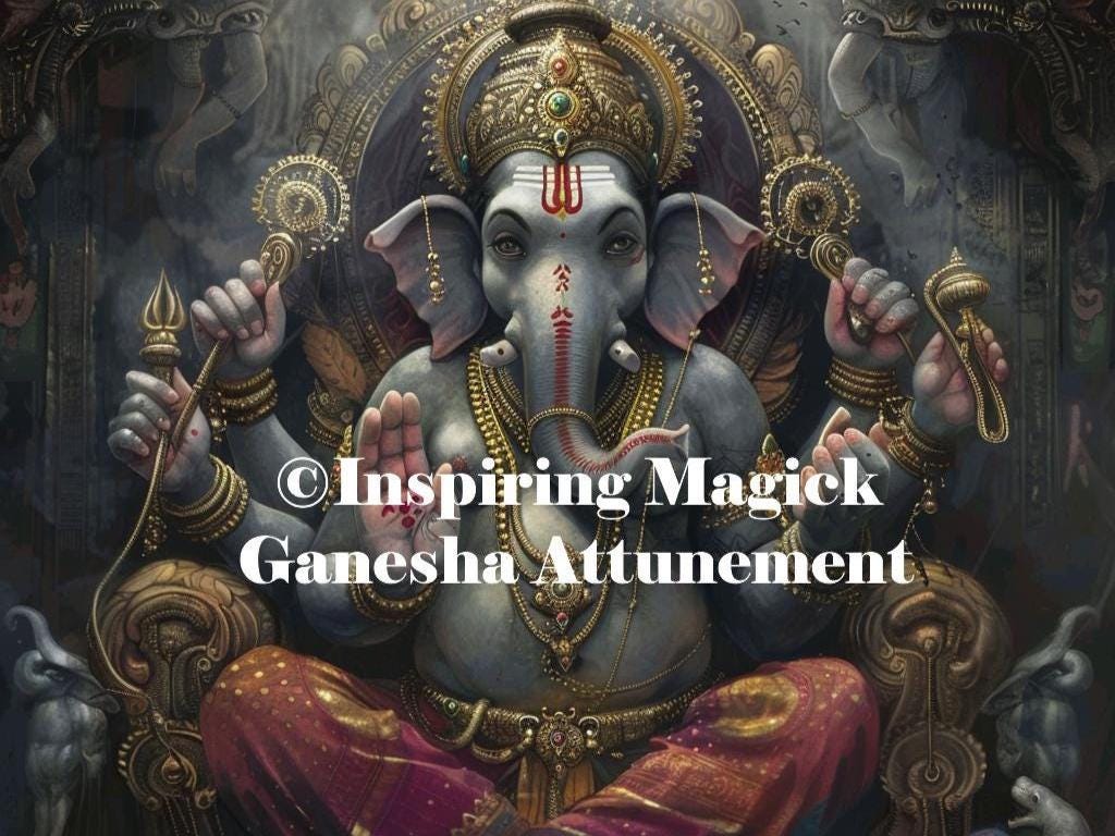 Lord Ganesha Attunement Initiation Conjuring Binding Spirit Guide Spirit Companion