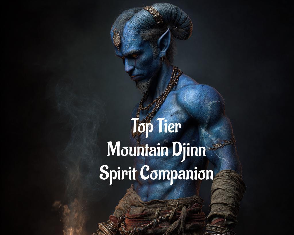 Mountain Djinn Spirit Companion. Conjuring. Digital Service