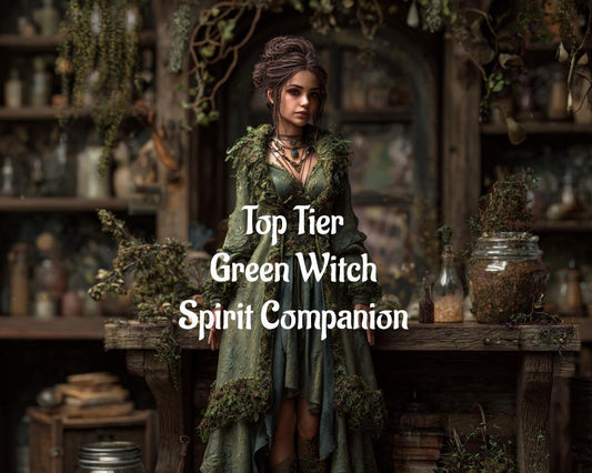 The Green Witch Top Tier Spirit Companion. Conjuring Digital Service