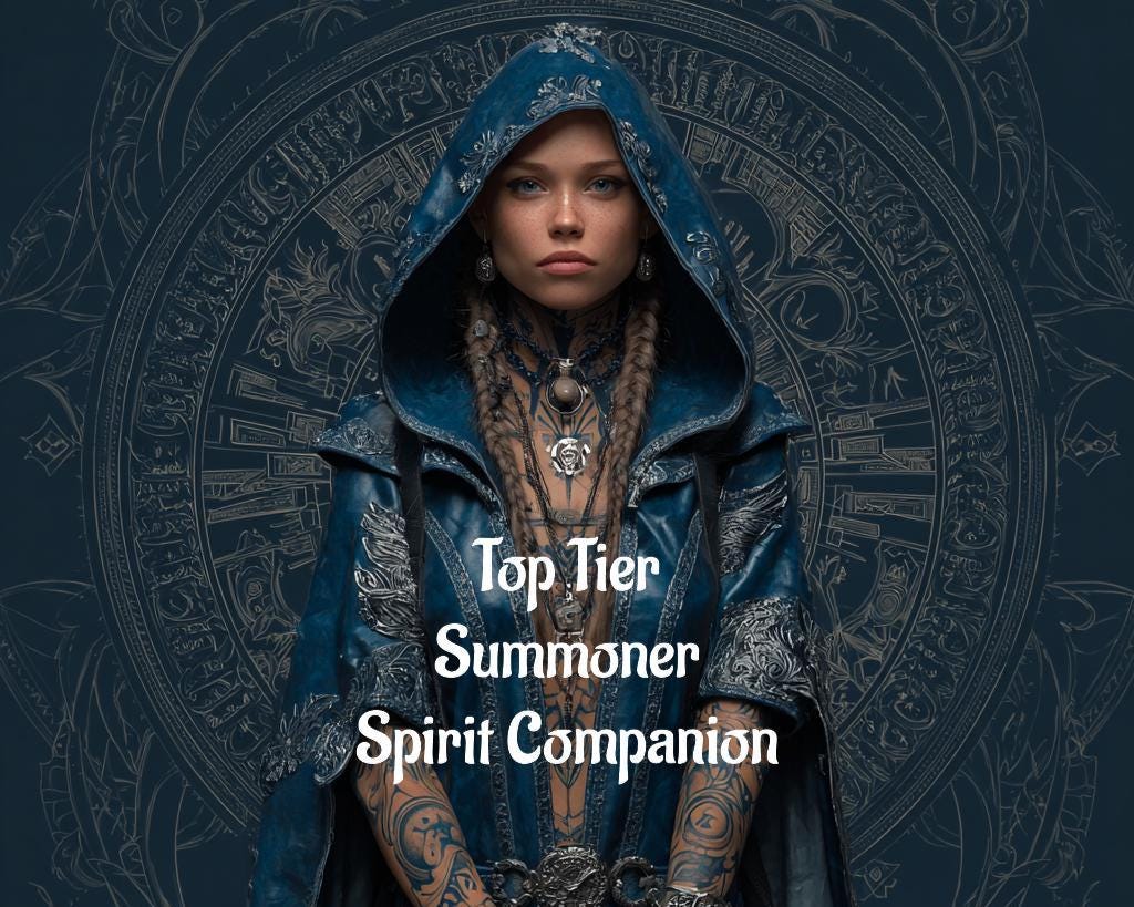 Master Level Female Summoner Mage Spirit Companion | Digital PDF Report