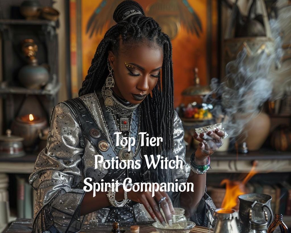 Female Potions Witch Spirit Guide: Remote Binding Conjuring (Digital Service)