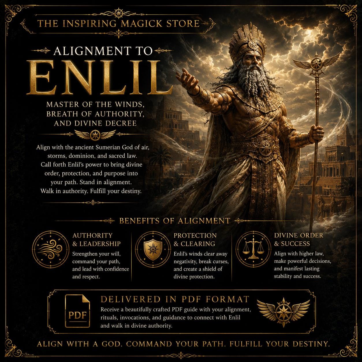 Enlil Current Alignment Mesopotamian God Of Air, Wind, Storms And Elemental Magic